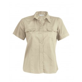 TROPICAL LADY - LADIES' SHORT SLEEVE FITTED SHIRT